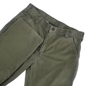 Carhartt Men's Carpenter Pants 31x30 Khaki‎ Green Utility Durable Construction